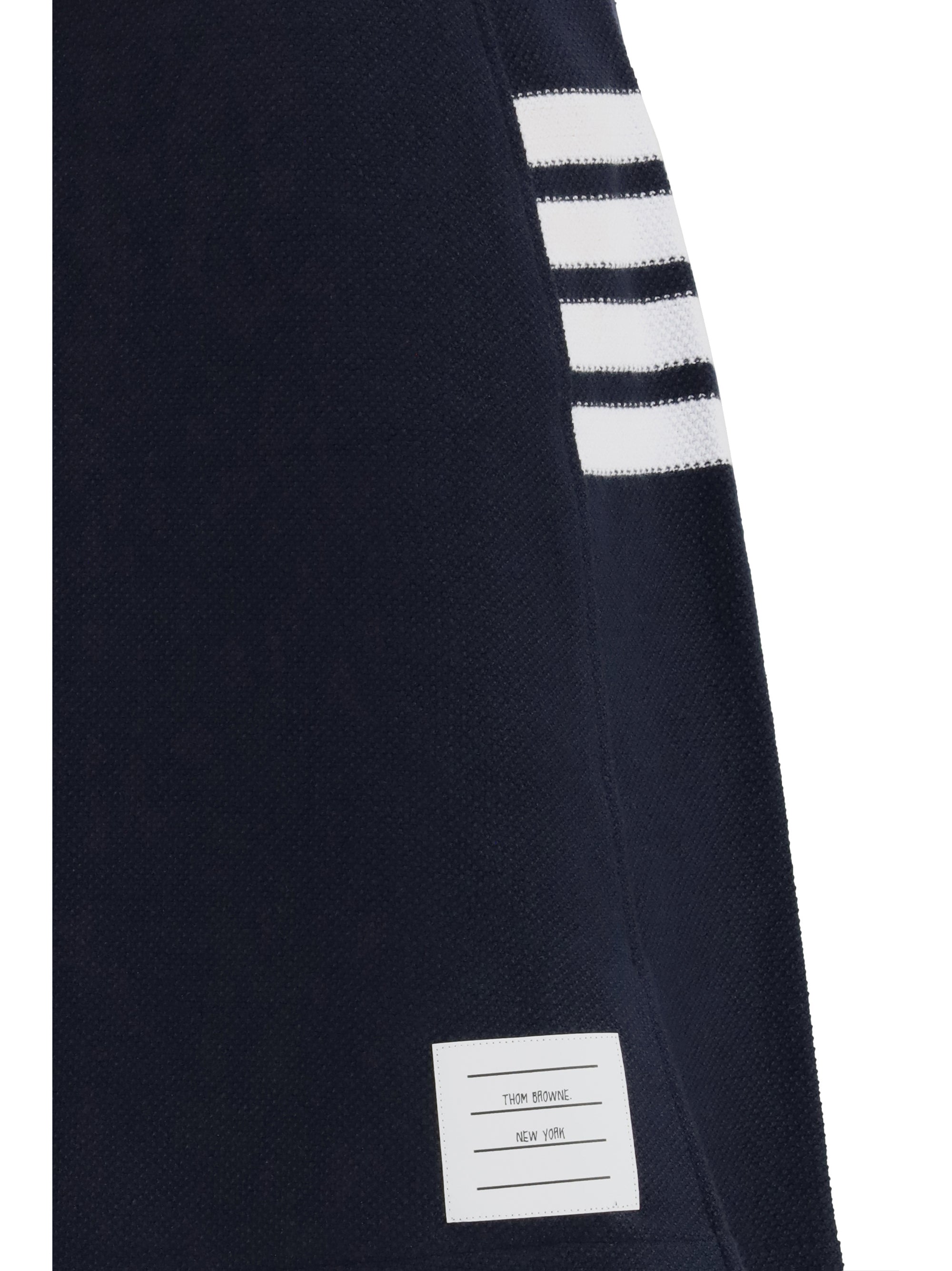 4-bar piqué mini skirt