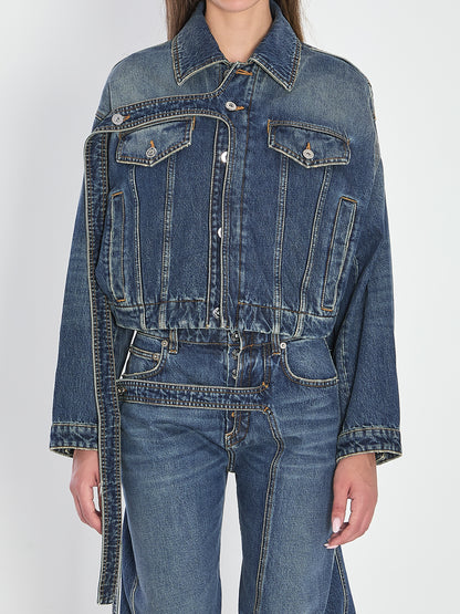 JEAN PAUL GAULTIER M strap jacket in denim 