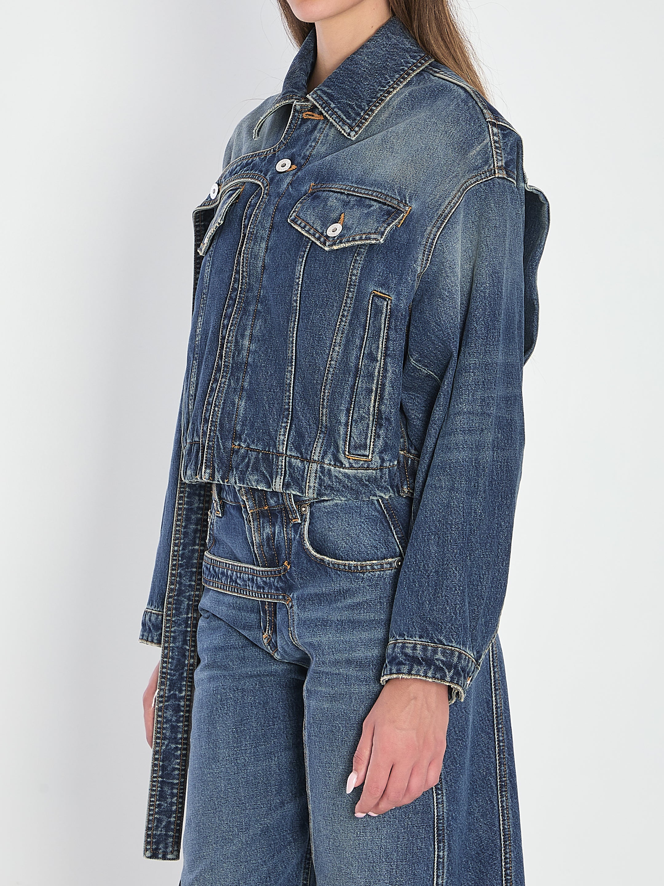 JEAN PAUL GAULTIER M strap jacket in denim 