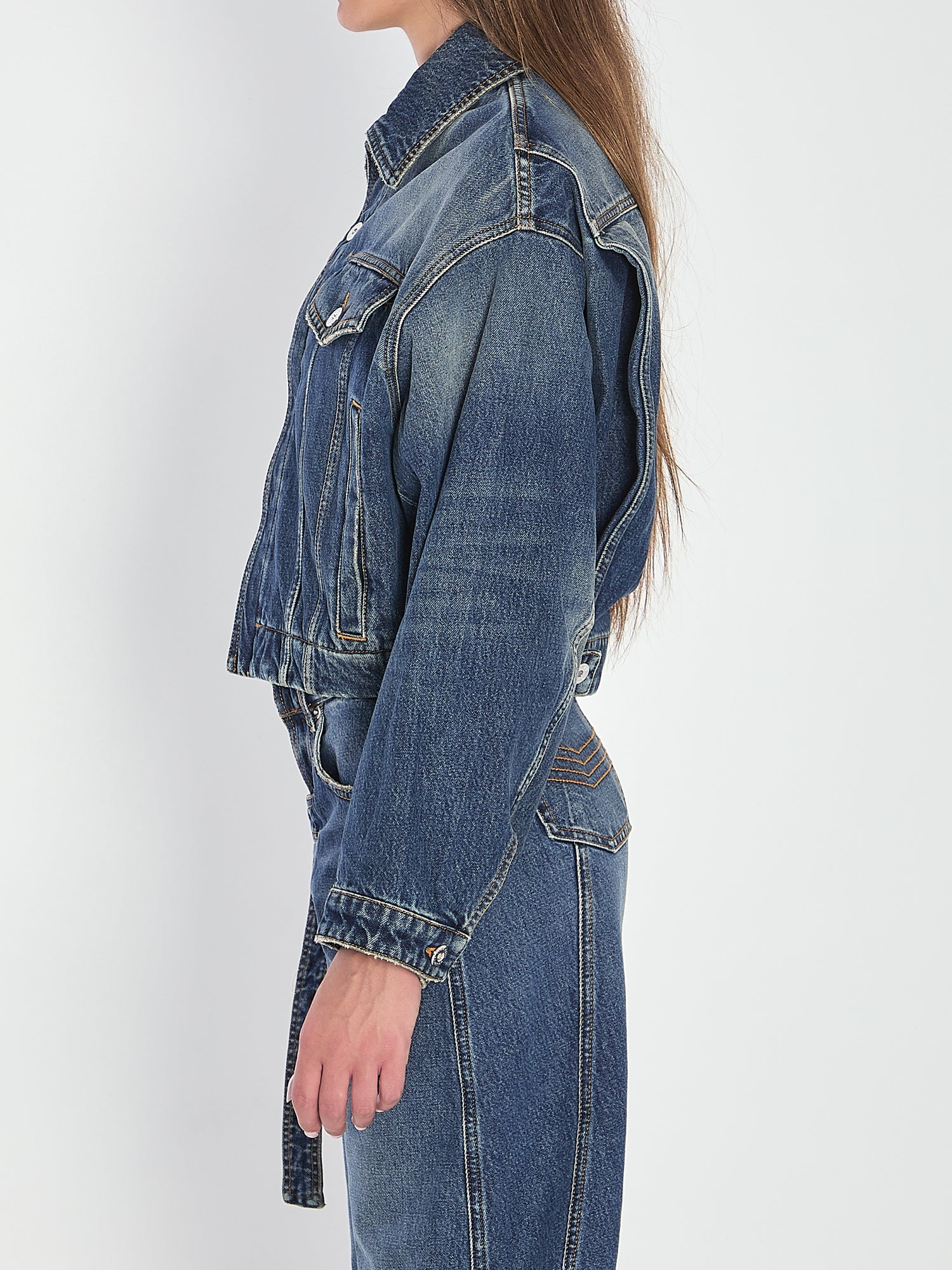 JEAN PAUL GAULTIER M strap jacket in denim 