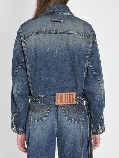 JEAN PAUL GAULTIER M strap jacket in denim 
