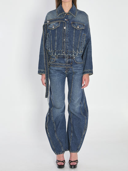 JEAN PAUL GAULTIER M strap jacket in denim 