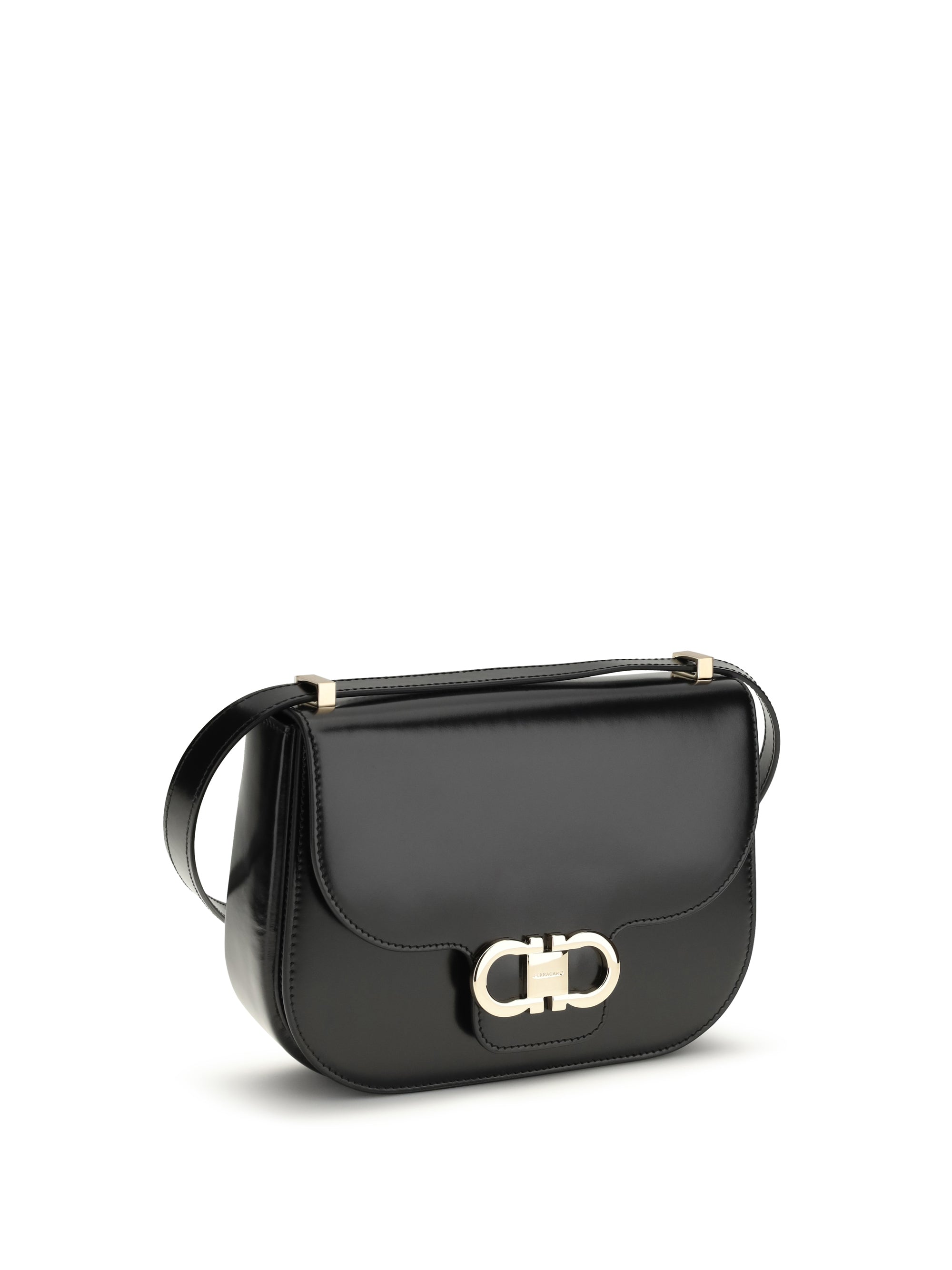 north-south double gancini shoulder bag