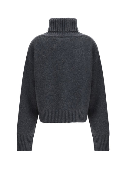 EXTREME CASHMERE OS n°434 crop xtra turtleneck sweater in cashmere