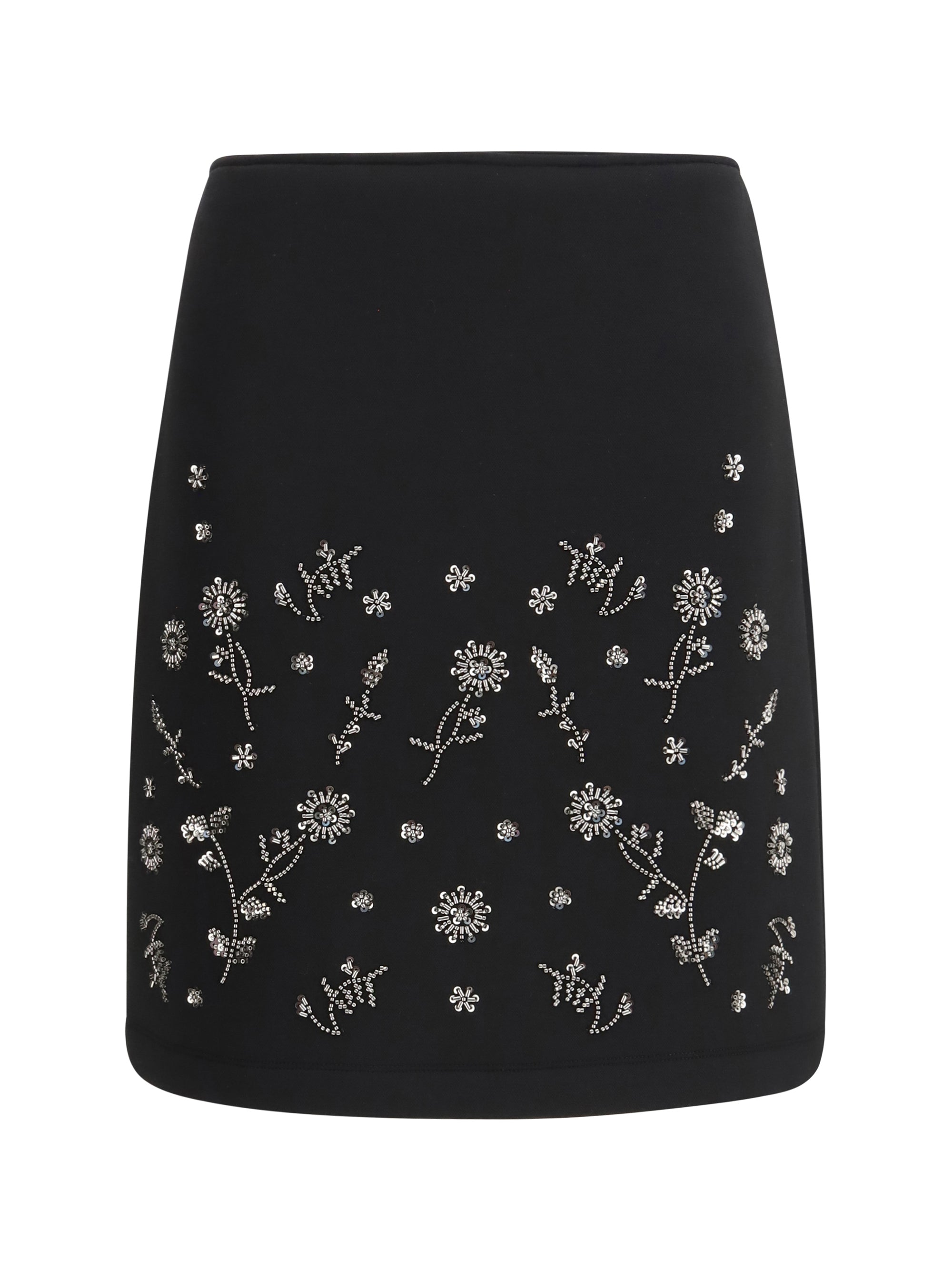 short skirt with embroidery