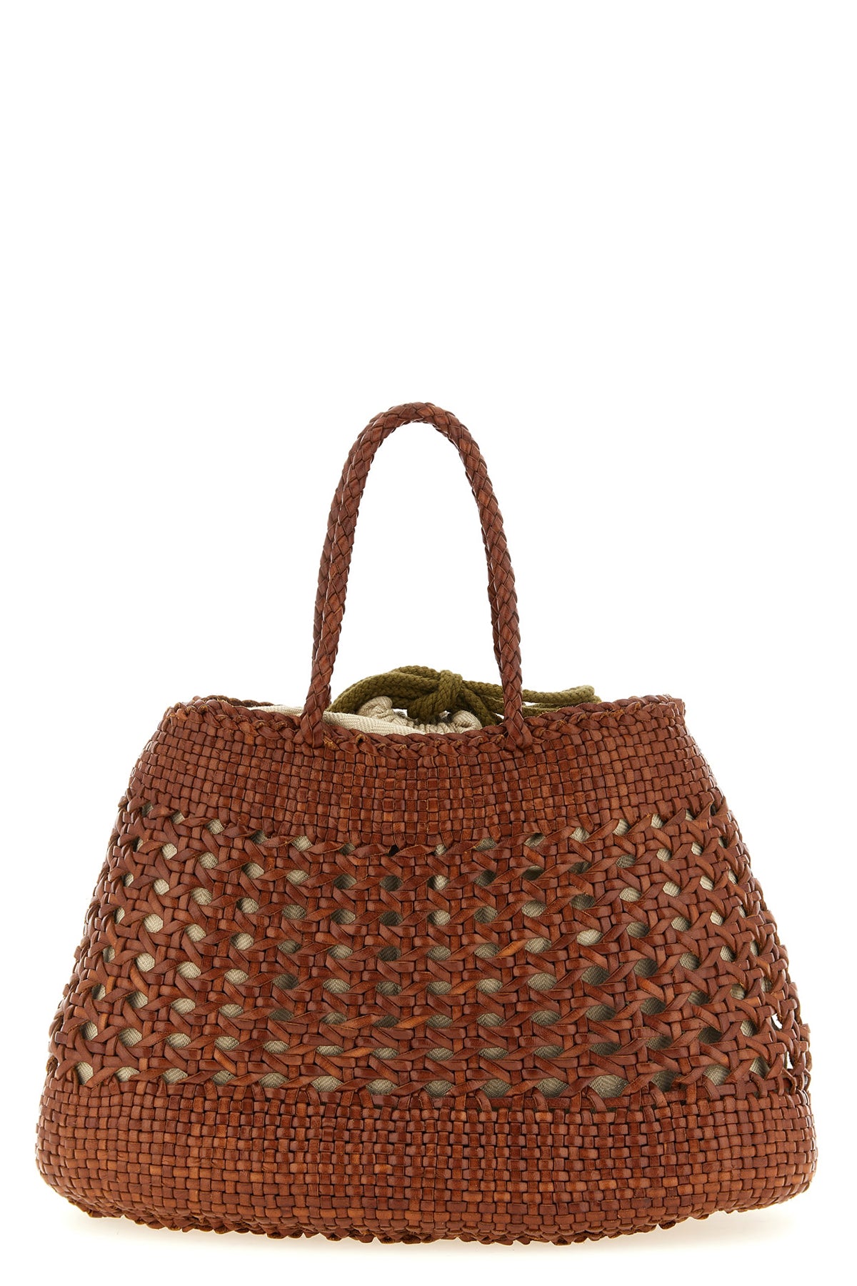 handbag santa cano handbag in hand-woven buffalo leather characterized by irreg