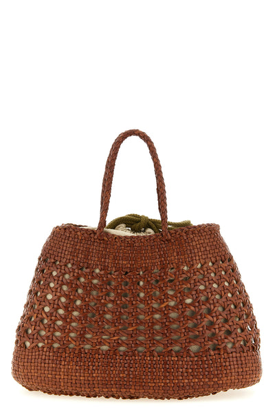 handbag santa cano handbag in hand-woven buffalo leather characterized by irreg