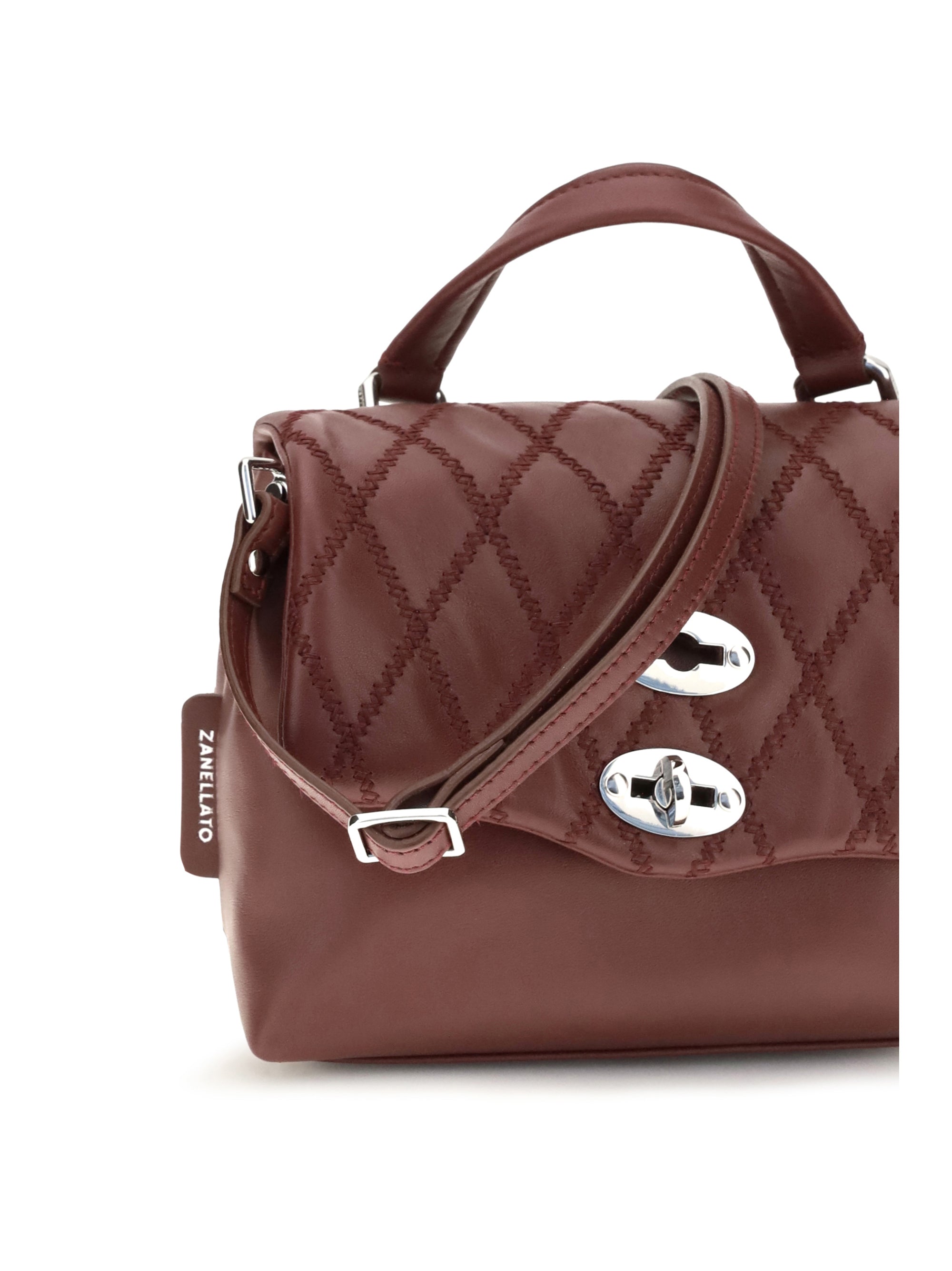 mini postina tramè leather top handle bag