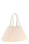 santa croce large shoulder bag in hand-woven buffalo leather characterized by