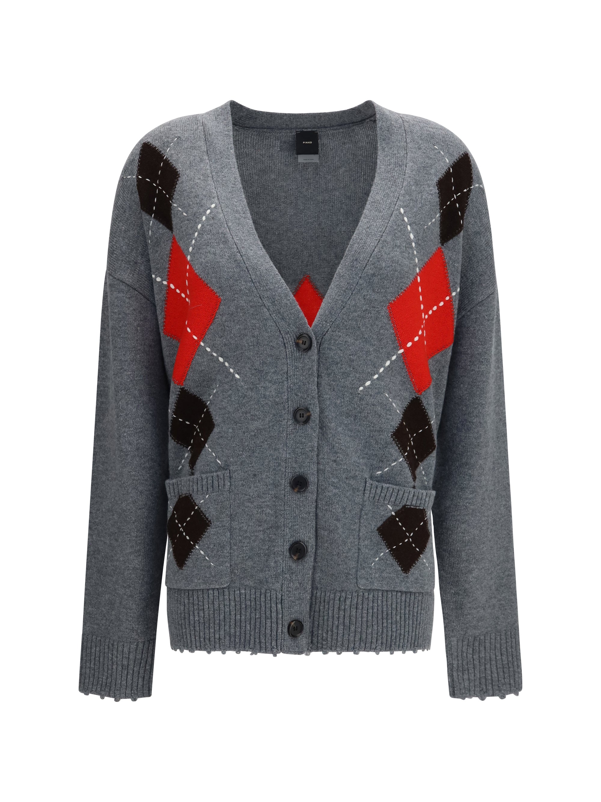 bristol wool and cashmere diamond cardigan