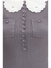 SELF-PORTRAIT L lace collar knit top