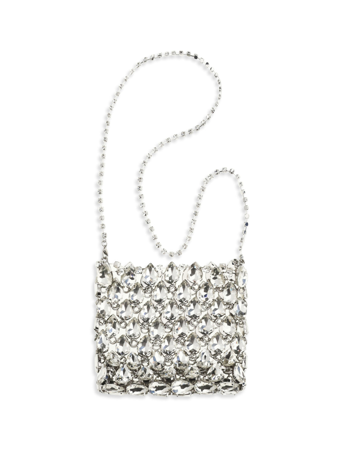 SELF-PORTRAIT OS crystal mesh pouch