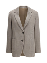 BRUNELLO CUCINELLI 40 ribbed deisgn lurex jacket
