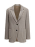 BRUNELLO CUCINELLI 40 ribbed deisgn lurex jacket