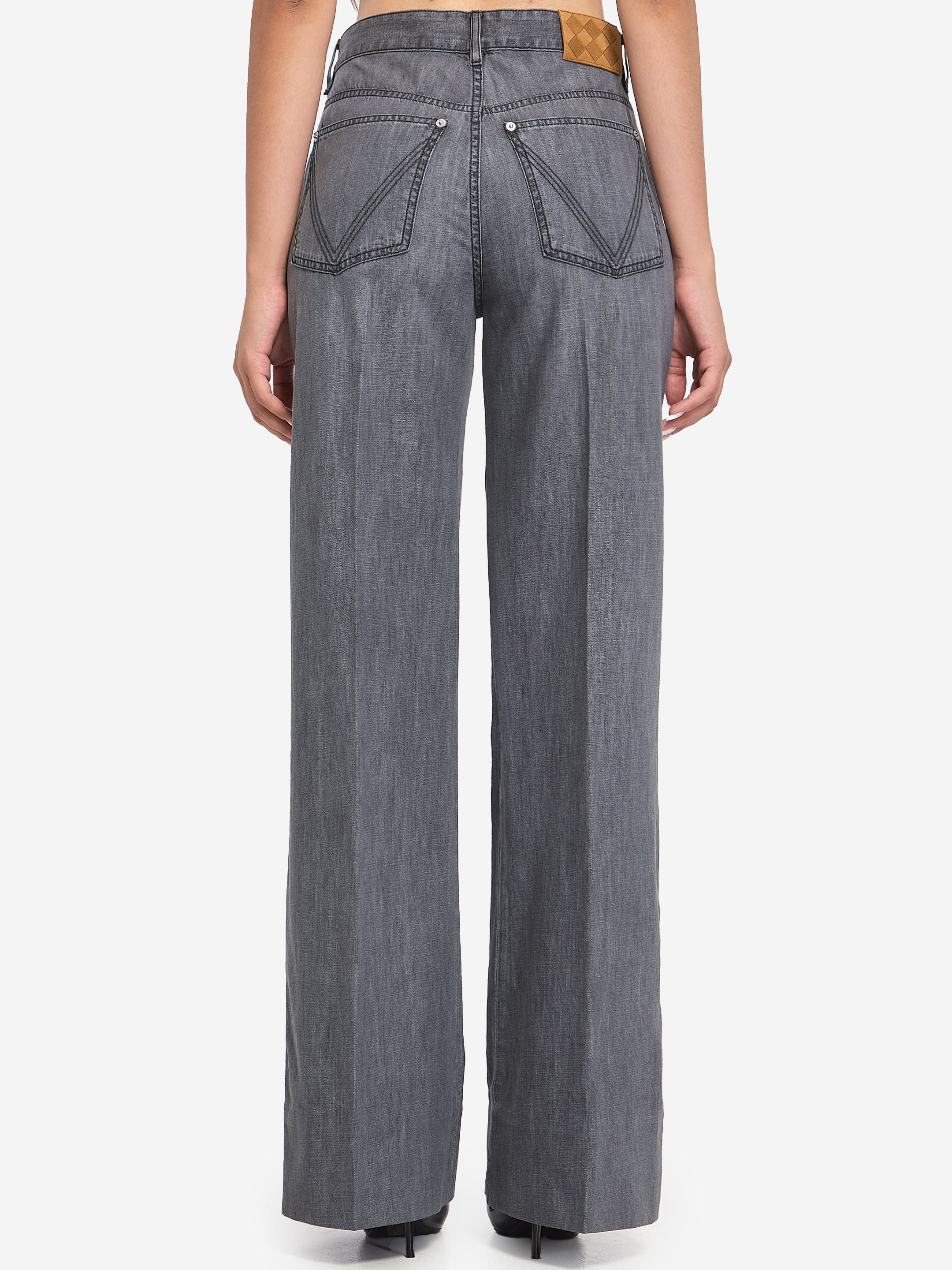 BOTTEGA VENETA 40 denim palazzo jeans