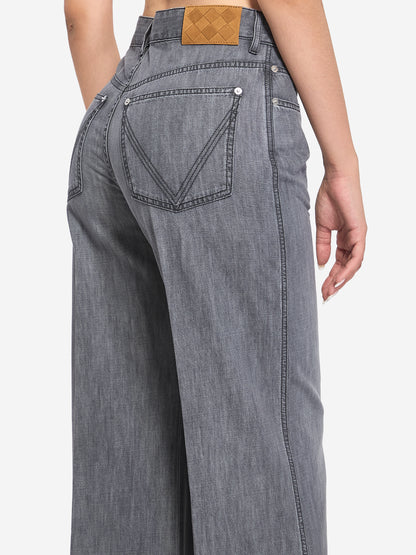 BOTTEGA VENETA 40 denim palazzo jeans