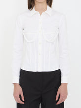 BALENCIAGA 36 corsedet shirt in stretch poplin