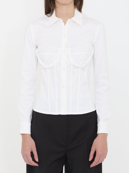 BALENCIAGA 36 corsedet shirt in stretch poplin