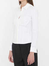 BALENCIAGA 36 corsedet shirt in stretch poplin