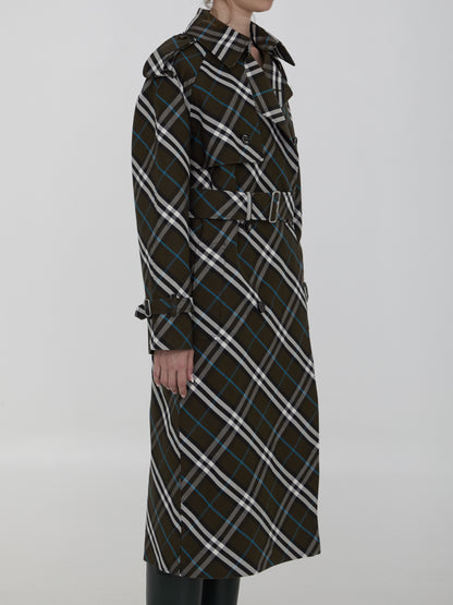 BURBERRY 4 long trench coat in cotton blend