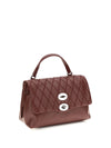 postina tramè leather top handle bag