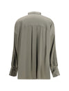 silk shirt with monili details