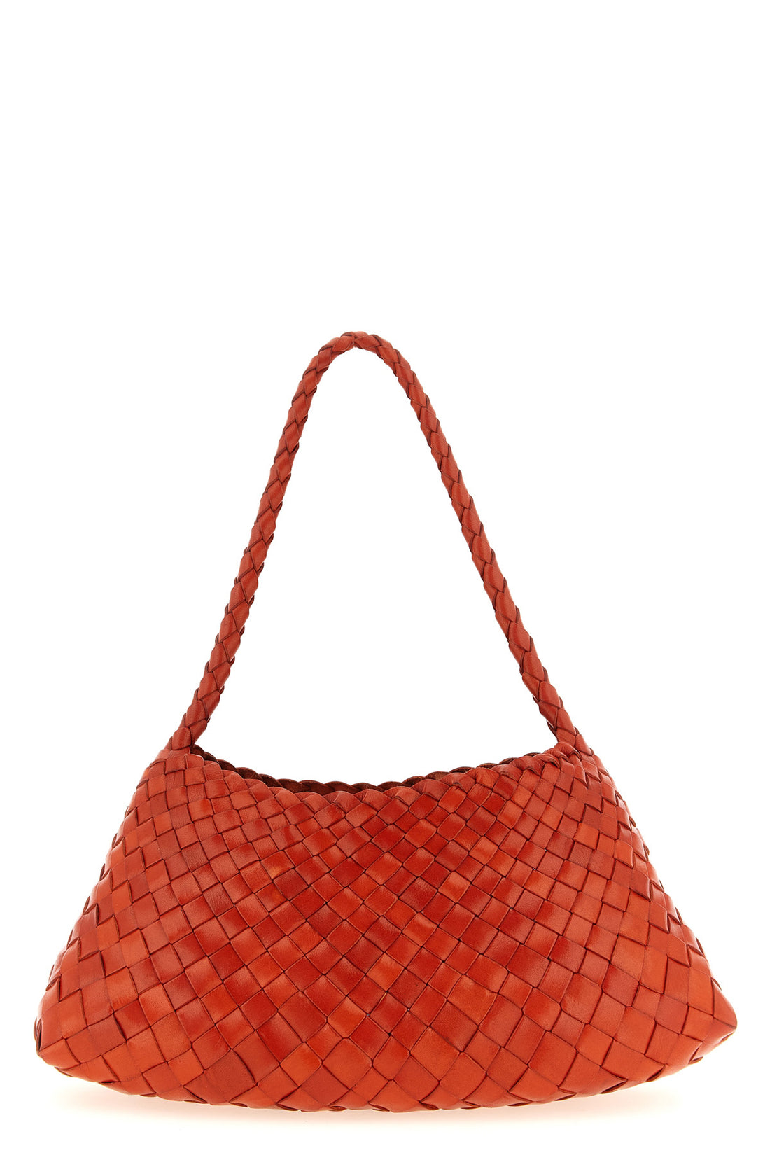 DRAGON DIFFUSION OS hand-woven buffalo leather rosanna shoulder bag characterized by irregular strip