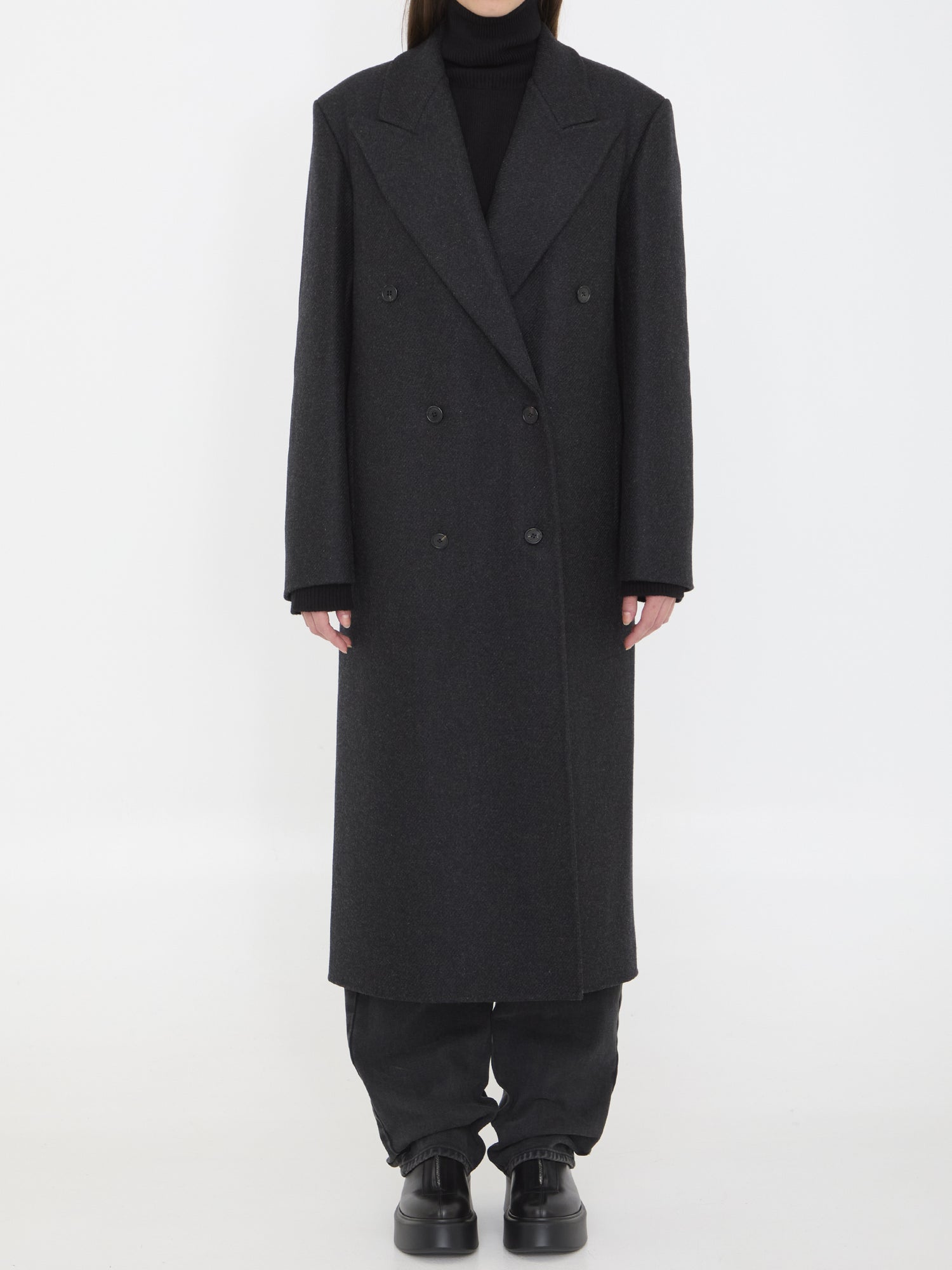 THE ROW 4 hariet coat in virgin wool and cashmere