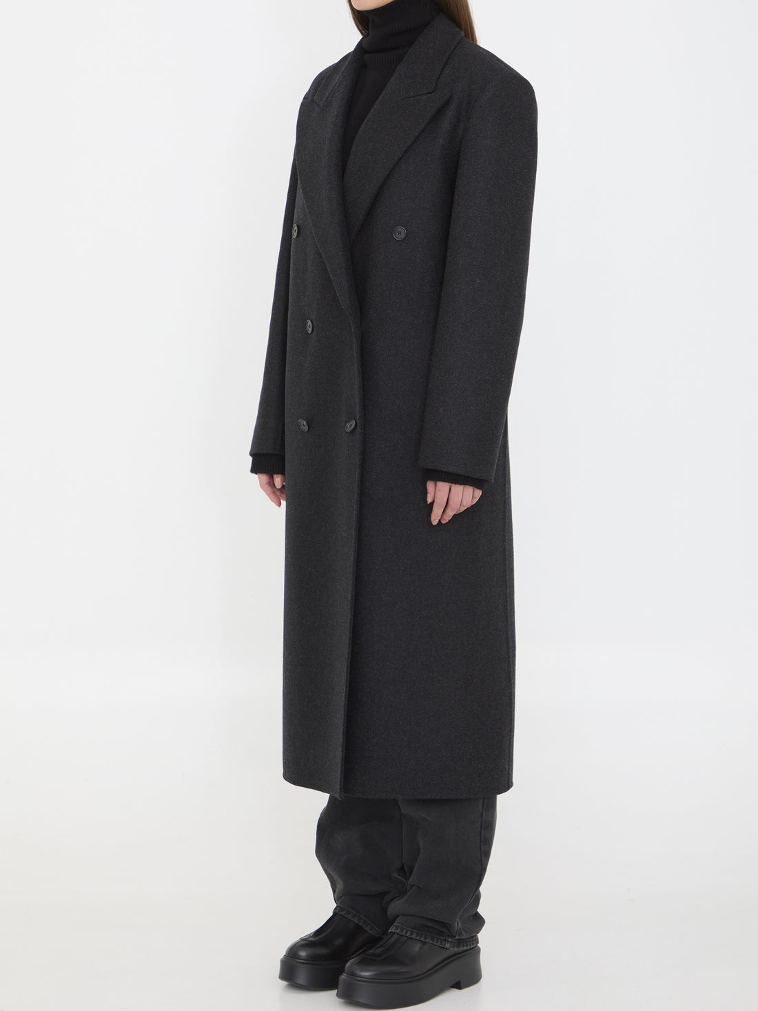 THE ROW 4 hariet coat in virgin wool and cashmere
