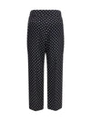 polka-dot crêpe de chine pants