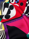 printed silk twill pleated miniskirt
