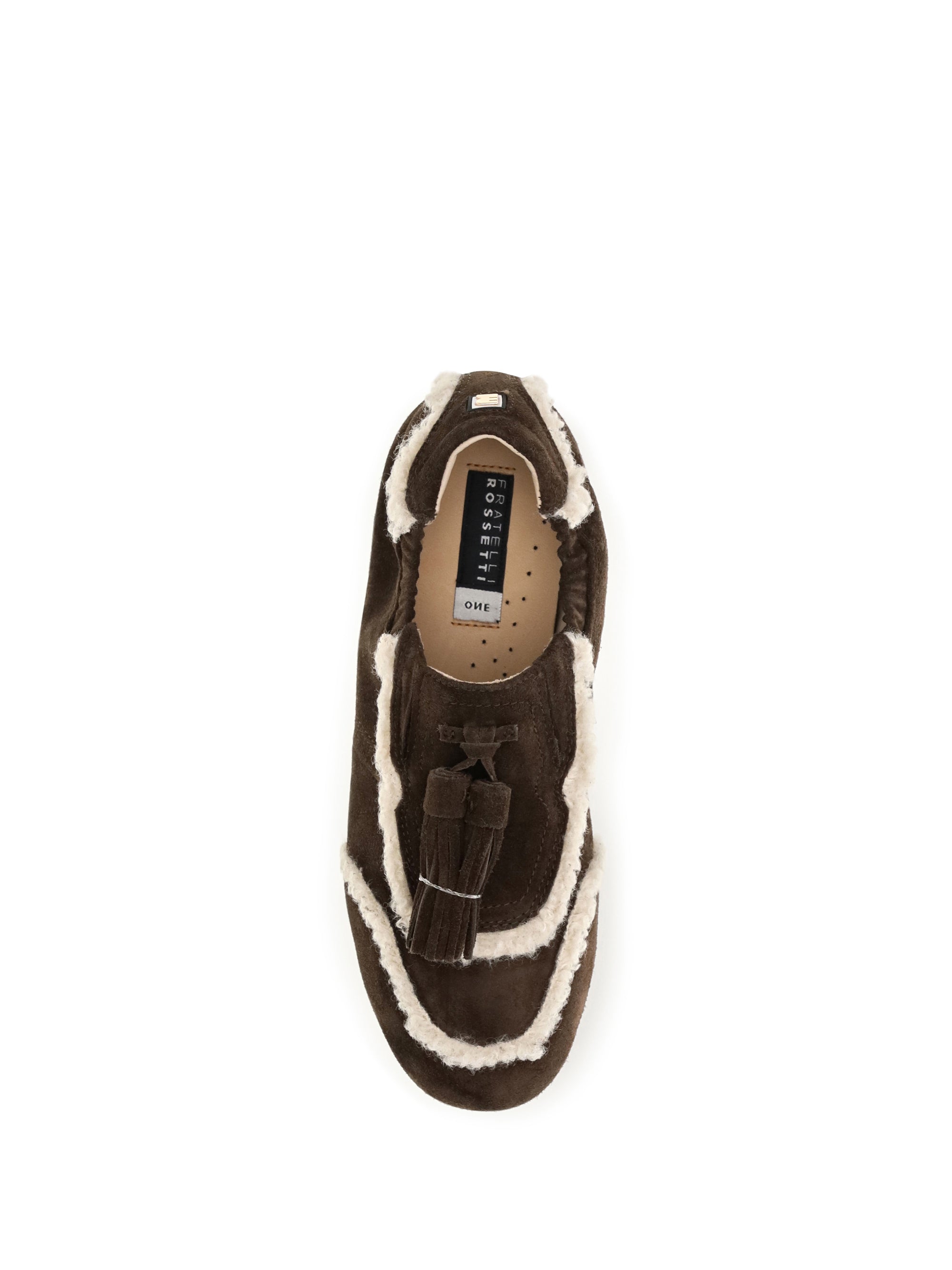 suede slip-on loafers with tassel
