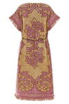 aster floral jacquard cotton terry midi dress