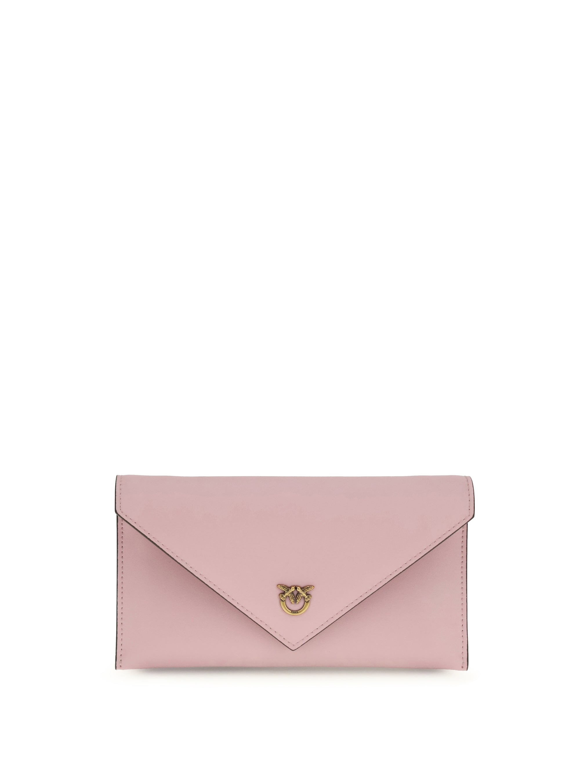 PINKO OS love birds logo mini clutch bag