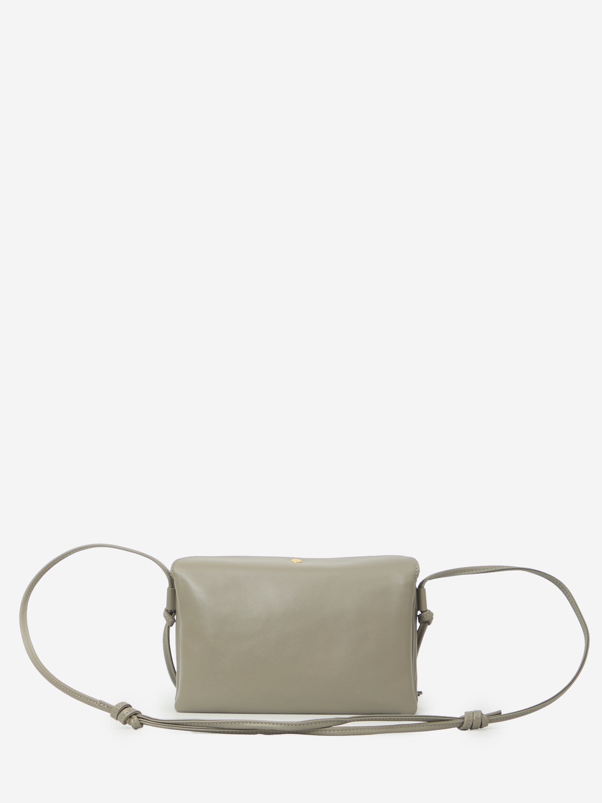 light graphite trio flap crossbody bag