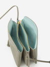 light graphite trio flap crossbody bag