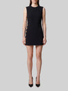 stretch viscose cady mini dress