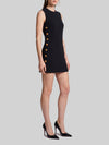 stretch viscose cady mini dress
