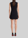 stretch viscose cady mini dress
