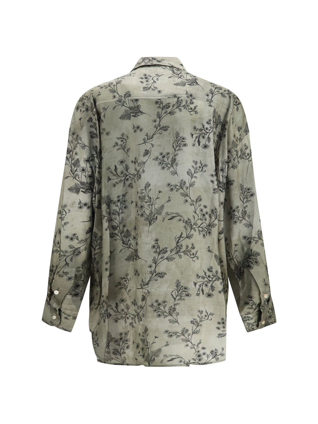 R13 S v-neck ruffle shirt