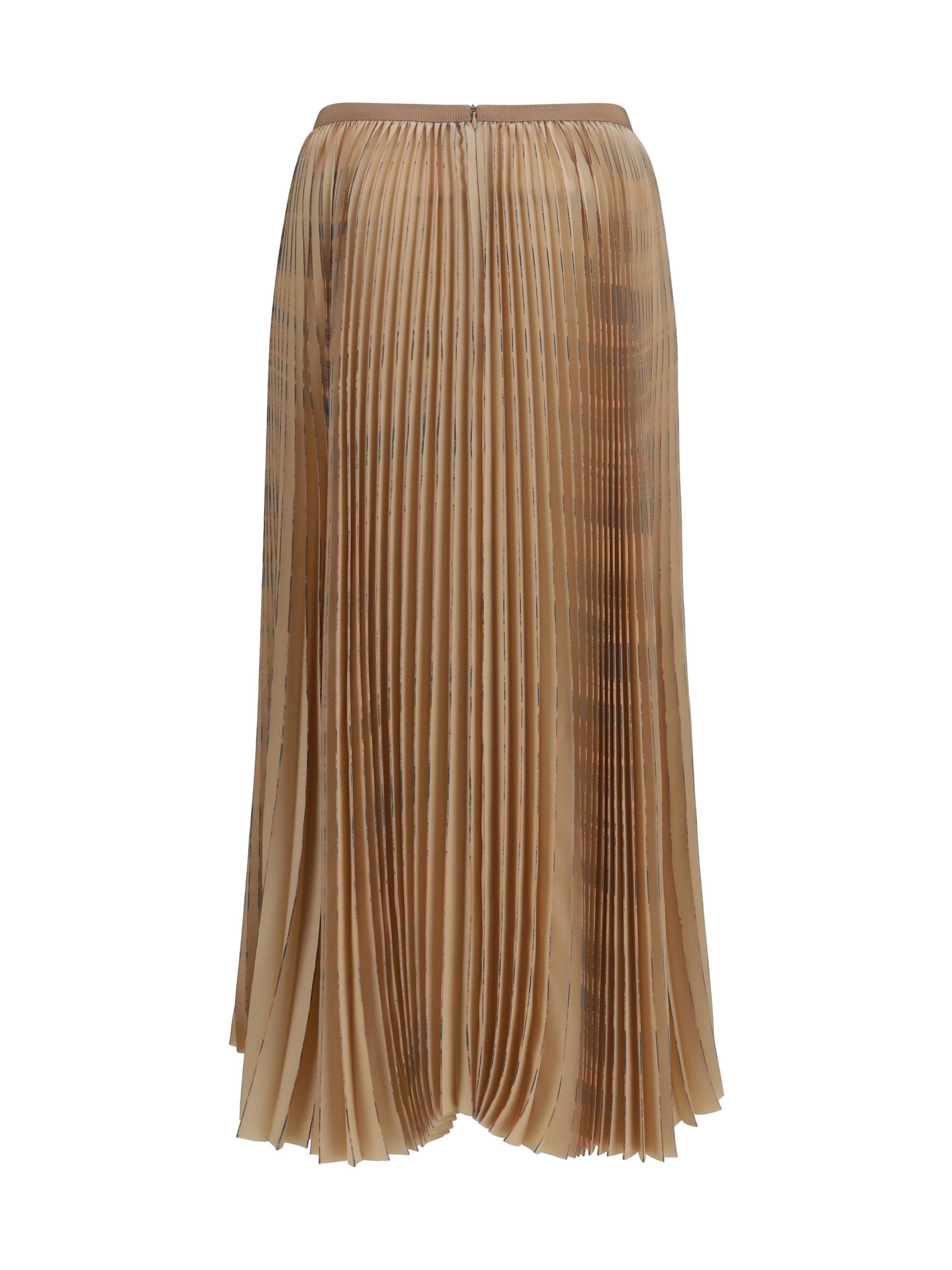 pleated midi skirt