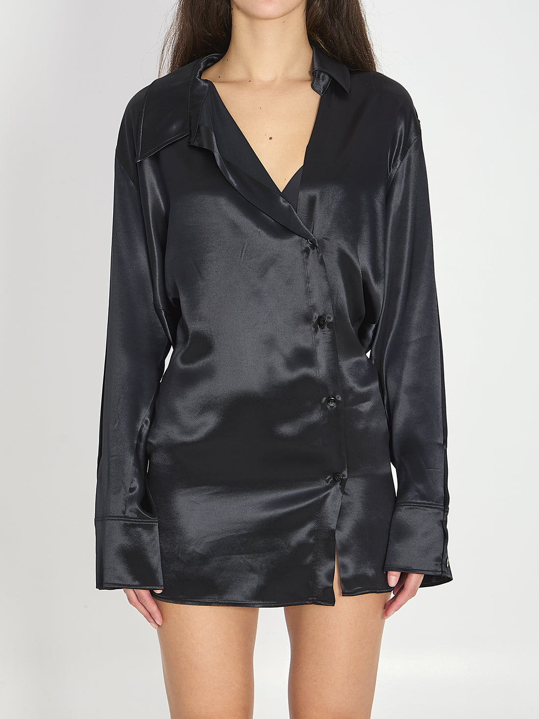 THE ATTICO 40 black mini dress