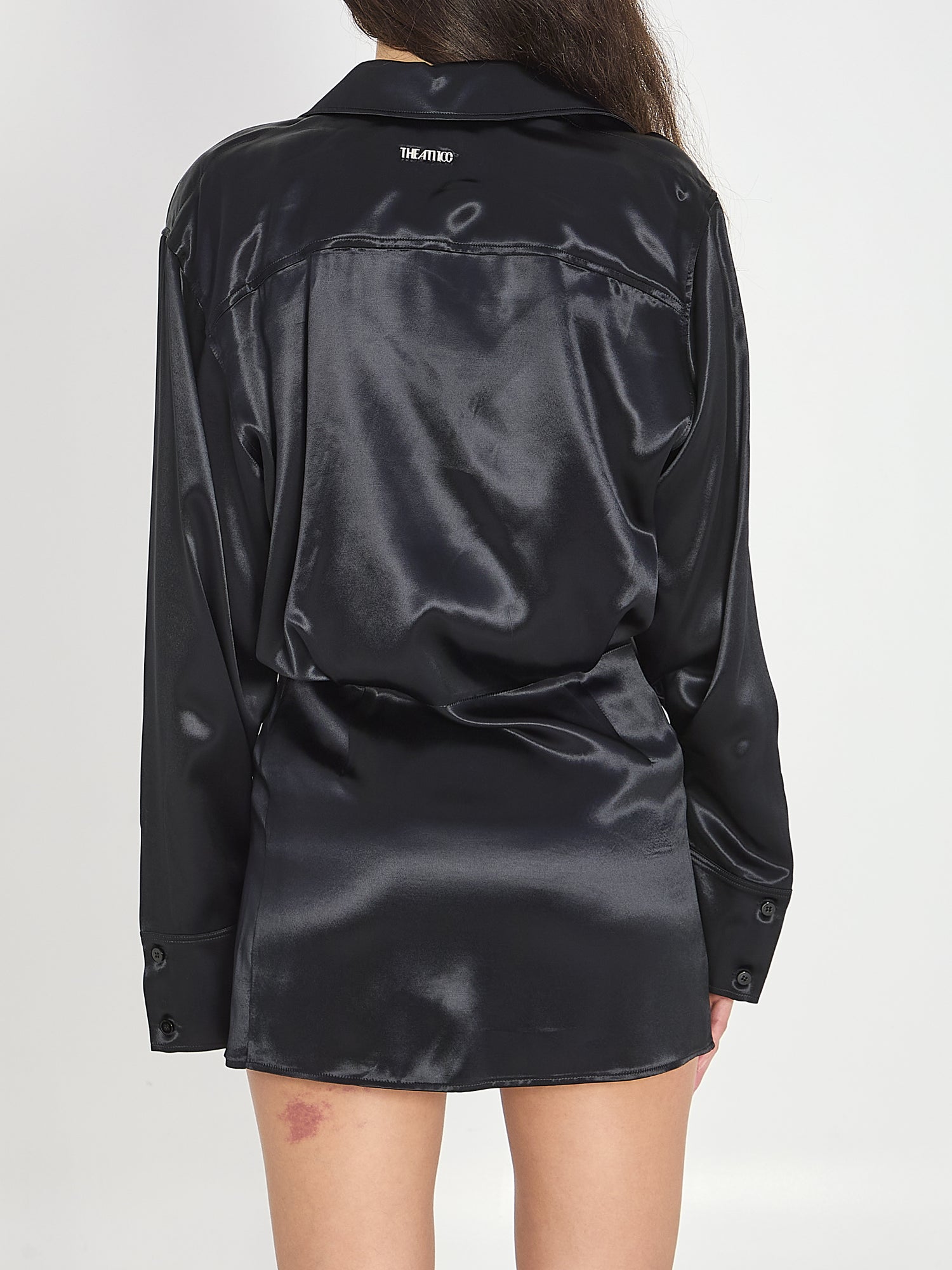 THE ATTICO 40 black mini dress