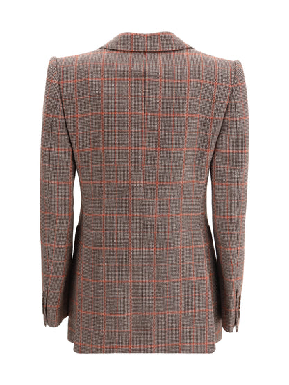 CHLOÉ 38 wool plaid blazer