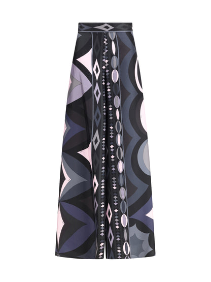 PUCCI 40 silk wide leg pants