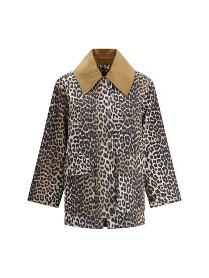 GANNI L-XL leopard jacket