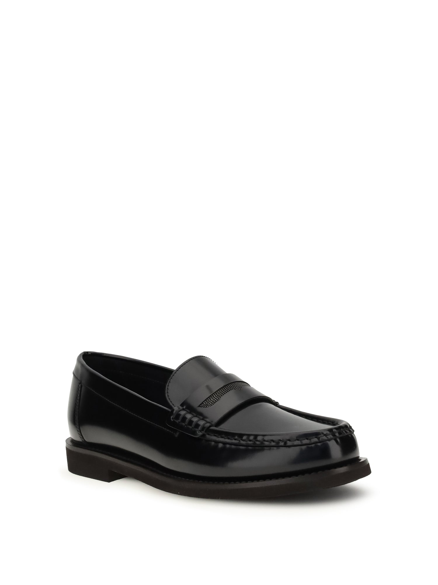 BRUNELLO CUCINELLI 38.5 loafers with jewel decoration