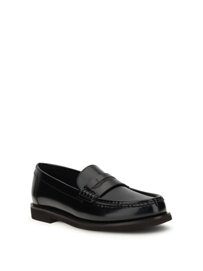 BRUNELLO CUCINELLI 38.5 loafers with jewel decoration