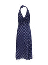 polka-dot silk dress