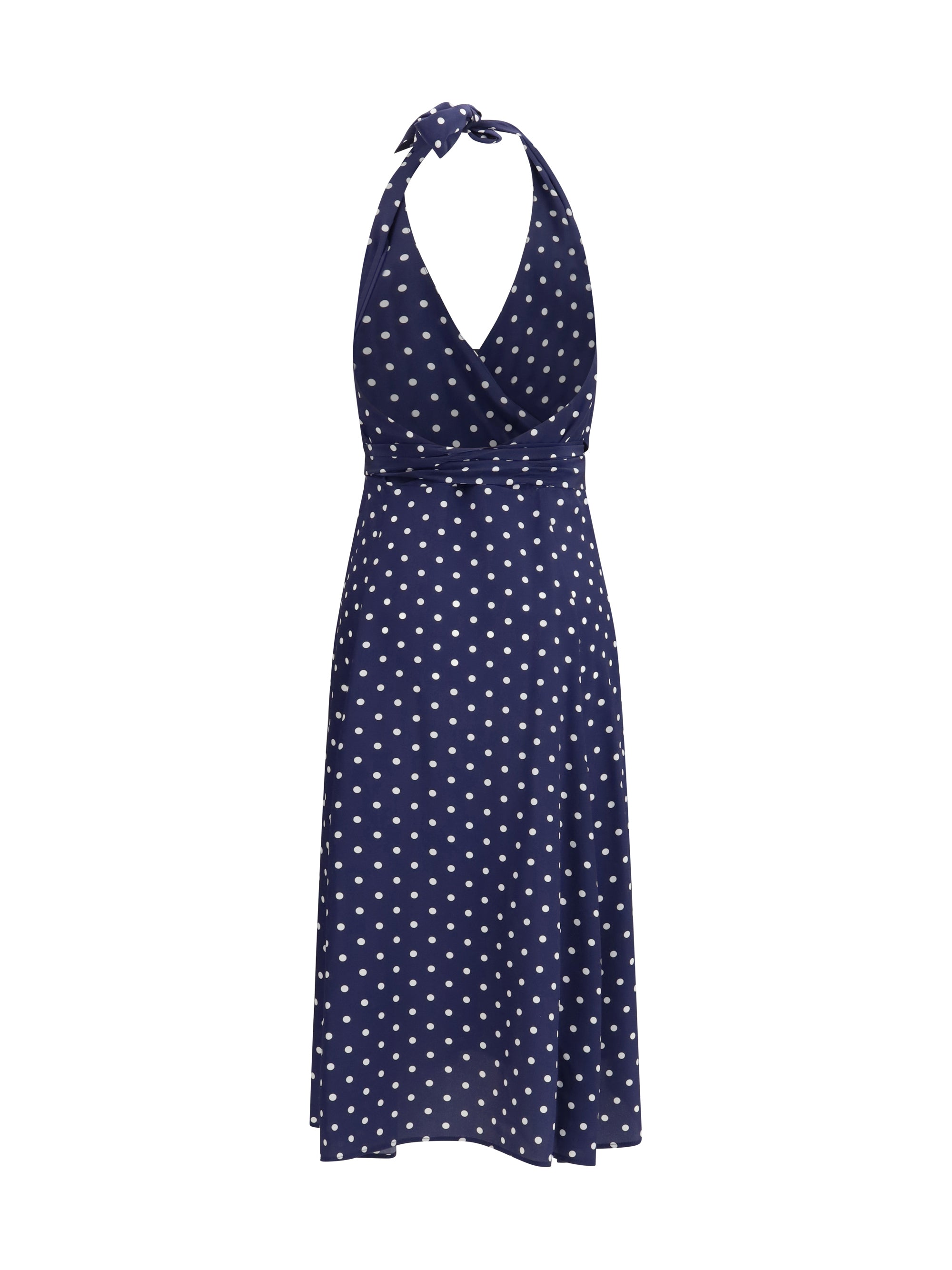 polka-dot silk dress